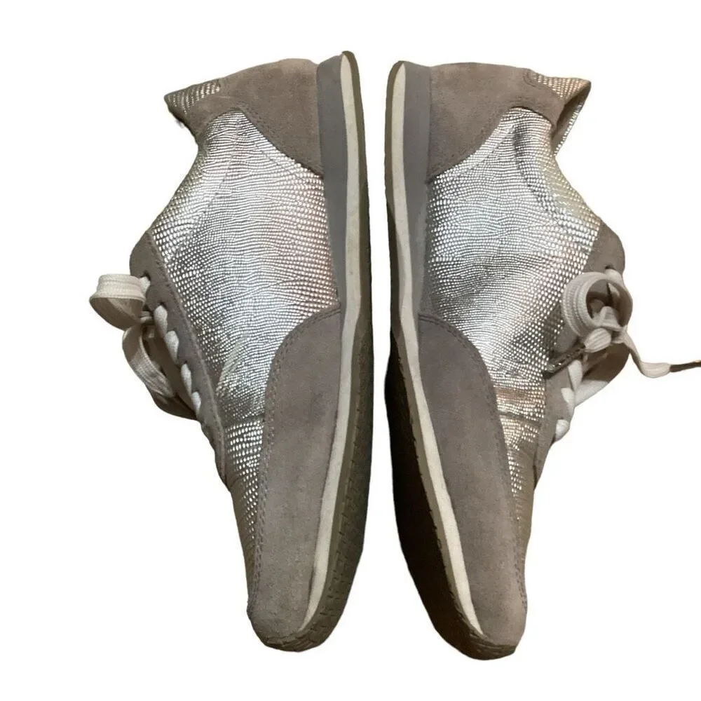 Michael Kors Stanton Trainer Metallic Lace Up Sneaker